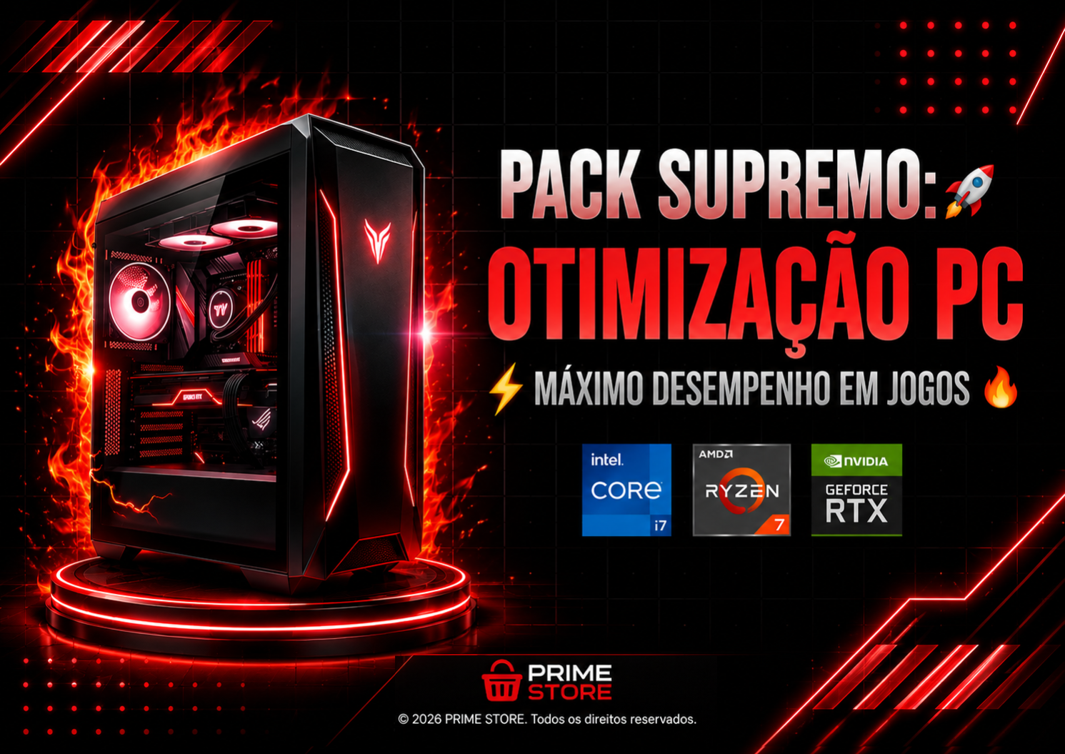 PACK OTIMIZAÃ‡ÃƒO PC â€” MAIS FPS + DESEMPENHO